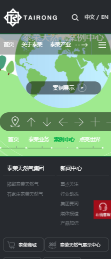 泰容天然气自适应网站建设手机端